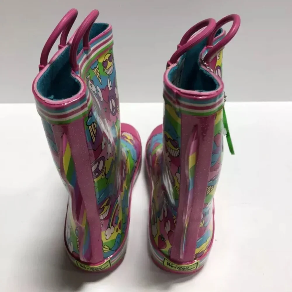 Western Chief Girls Printed Rain Boots 12 M Little Kid